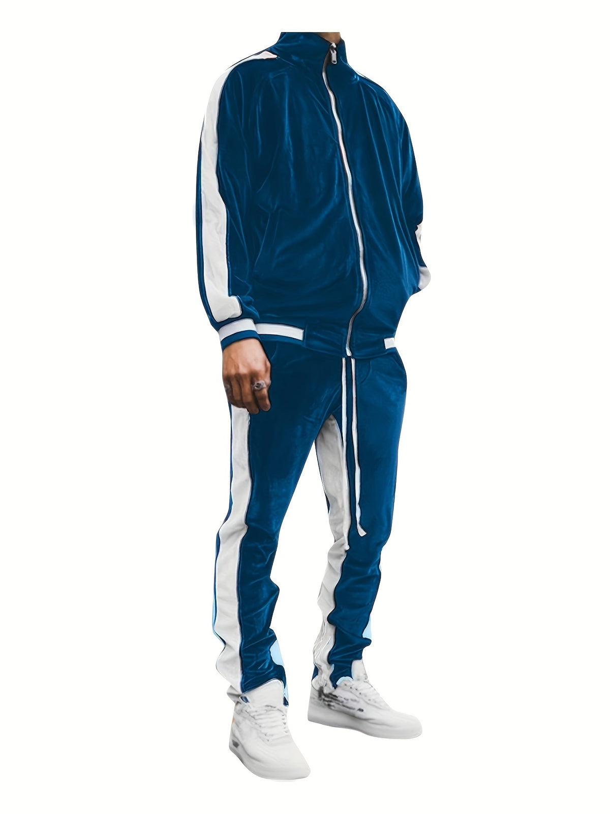 Ensemble de survêtement en velours pour homme