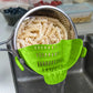 Égouttoir Clip Universel en Silicone pour Casseroles et Poêles, coloris Vert