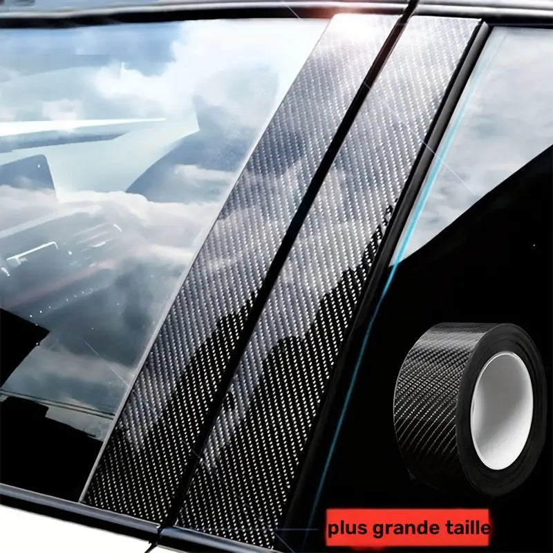 Autocollant Voiture Effet Carbone – Film Vinyle Adhésif Résistant pour Décoration et Protection Auto