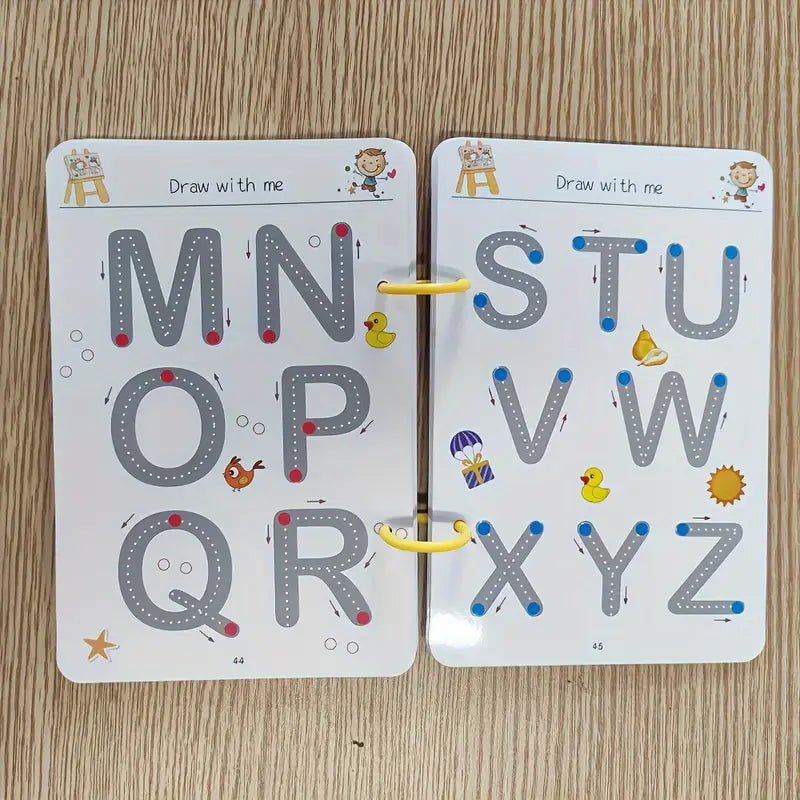 Cahier d’Activités Éducatif Bébé – Apprentissage des Lettres, Chiffres et Formes avec Jeux de Traçage