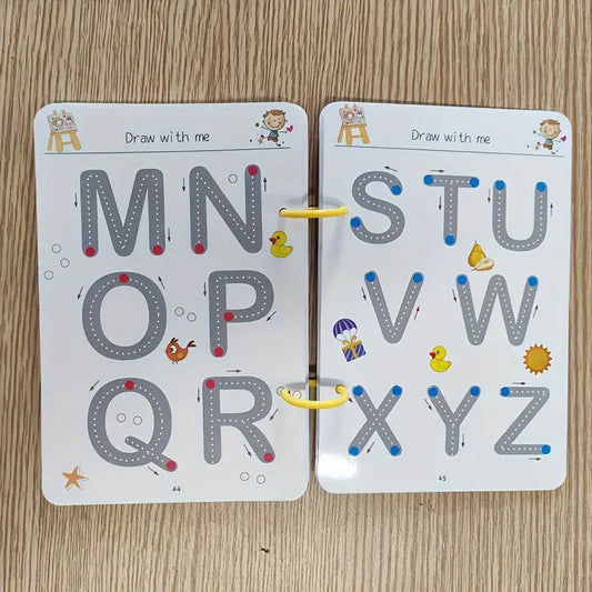 Cahier d’Activités Éducatif Bébé – Apprentissage des Lettres, Chiffres et Formes avec Jeux de Traçage