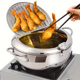 Marmite Friture Japonaise Acier Inox avec Thermomètre