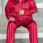 Pyjama décontracté pour homme grande taille en jacquard rayé