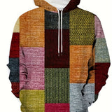 Sweat-shirt À Capuche Patchwork Pour Hommes, coloris Multicolore 2