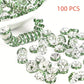 100 Perles Rondelles Strass Argentées – Intercalaires Brillants pour Création de Bijoux DIY