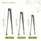 Pinces de cuisine en acier inoxydable – Ustensiles de barbecue et camping disponibles en 3 tailles