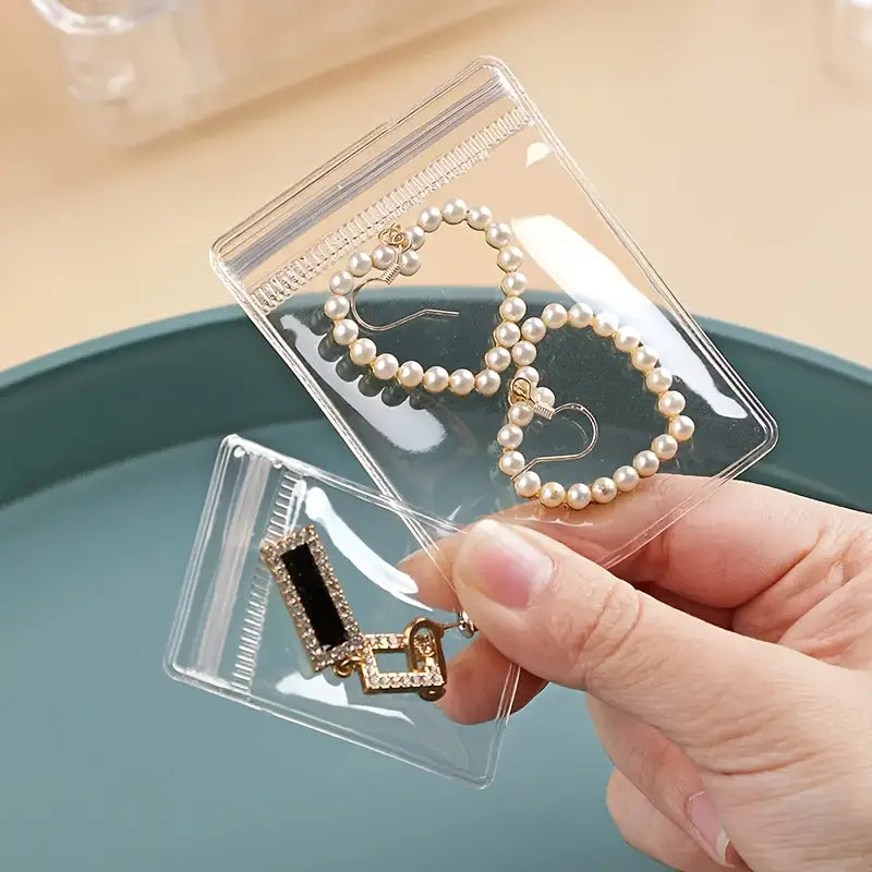 Boîte de Rangement Transparente avec Pochettes Individuelles – Idéale pour Bijoux, Perles et Accessoires