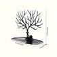 Présentoir à bijoux en forme d’arbre avec cerf – Porte-bijoux décoratif pour colliers, bagues et bracelets
