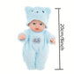 Poupées bébés 20 cm en peluche rose et bleue avec bonnet ours – Jouet doux et réaliste pour enfants