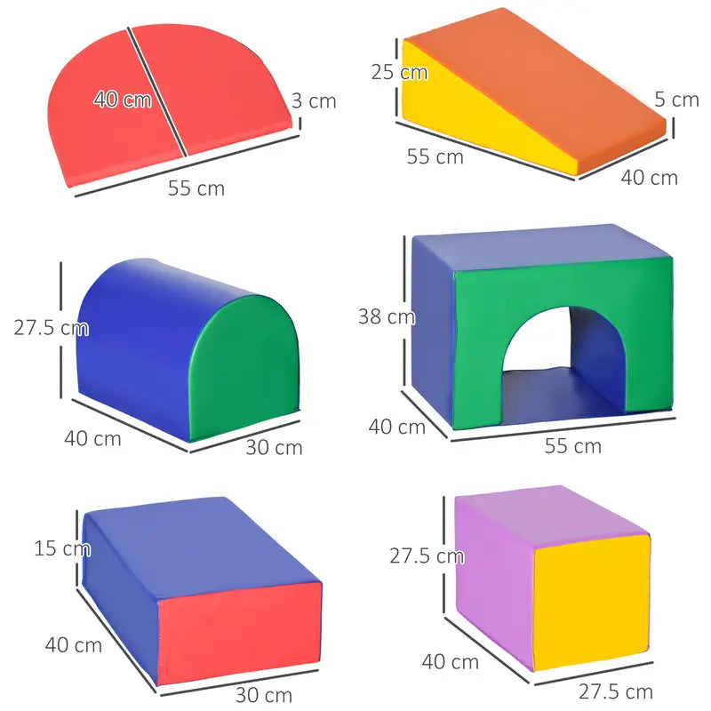 Parcours de motricité bébé en mousse – Blocs colorés d’éveil et jeux sensoriels pour tout-petits