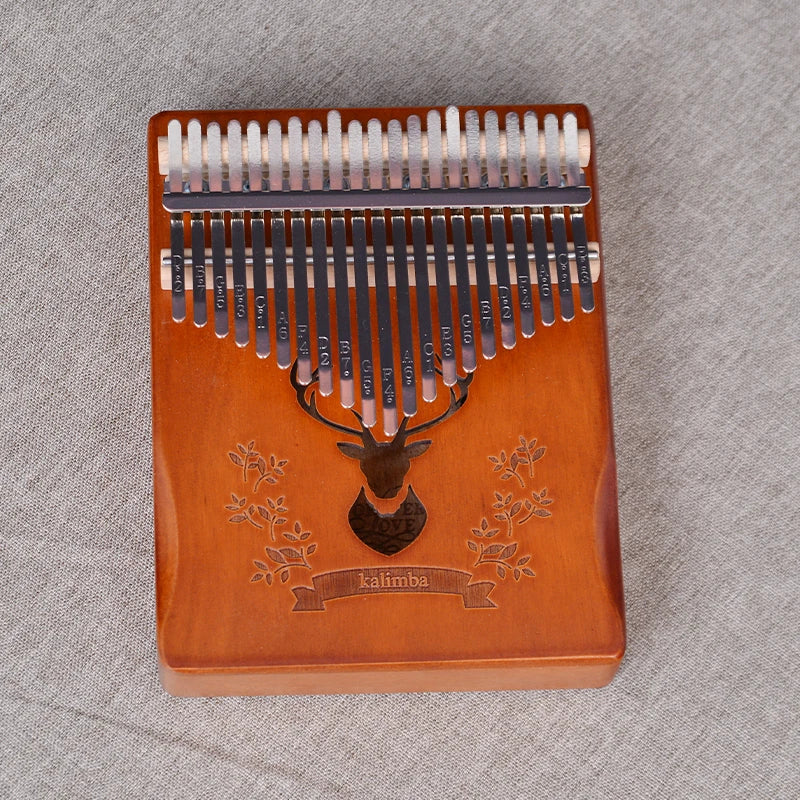 Kalimba 21 Lames en Bois – Piano à Pouces Africain avec Gravure, Accordé et Prêt à Jouer