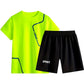 Ensemble de Sport Enfant – T-shirt Blanc et Short Noir Respirant Garçon/Fille