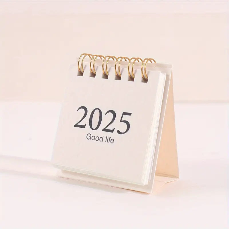 Calendrier de bureau 2025 à spirale – Design élégant, compact et pratique pour la planification quotidienne