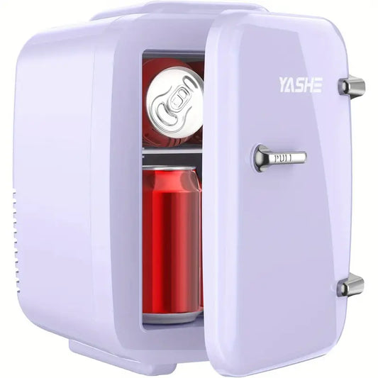 Mini Frigo Rétro YASHE 4L – Réfrigérateur Compact pour Boissons et Cosmétiques – Design Vintage, Silencieux et Portable