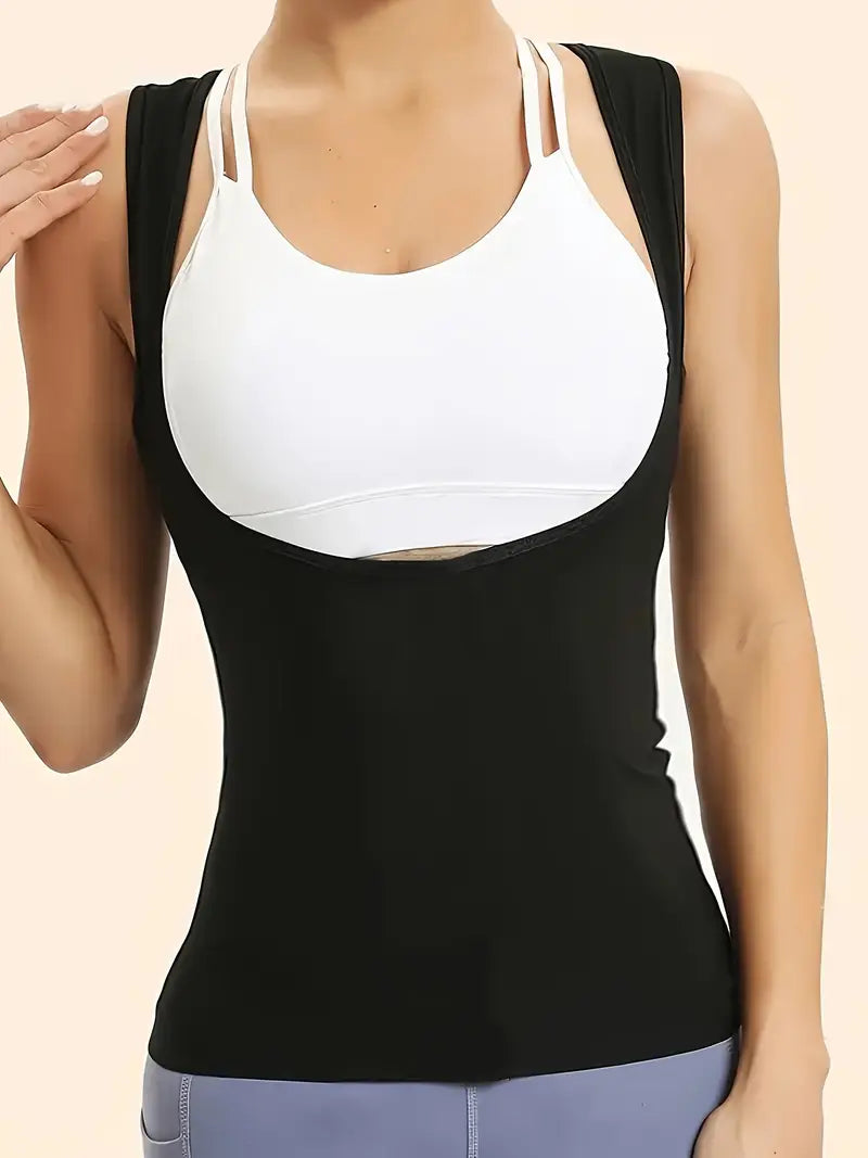 Débardeur de sudation femme – Top fitness thermique pour brûler les graisses et affiner la taille