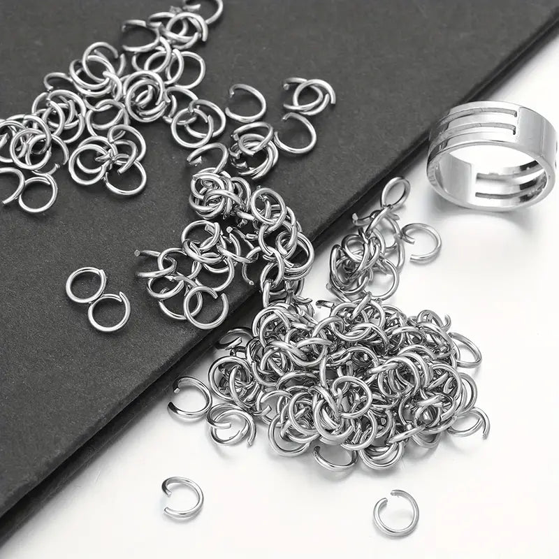 Anneaux de Jonction Métal Argenté – Accessoires de Fabrication de Bijoux DIY, Fermoirs et Chaînes