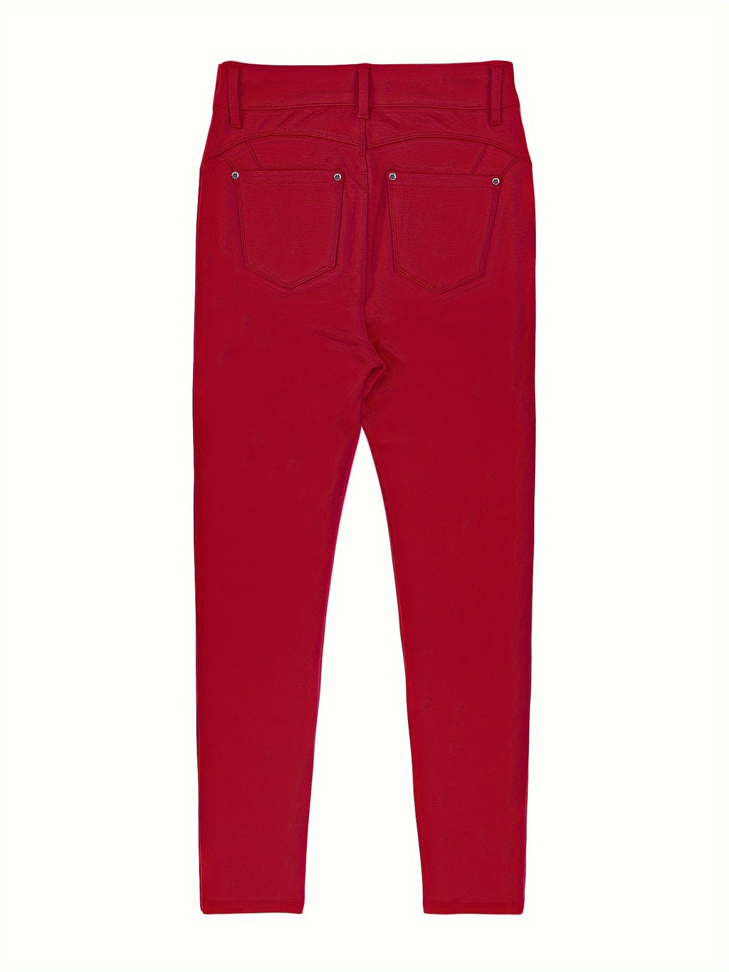 Jean Femme Taille Haute – Coupe Skinny & Boutons Métalliques