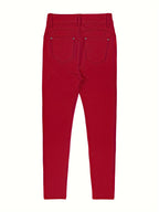 Jean Femme Taille Haute – Coupe Skinny & Boutons Métalliques
