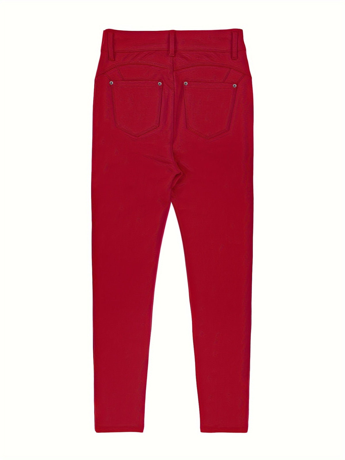 Jean Femme Taille Haute – Coupe Skinny & Boutons Métalliques