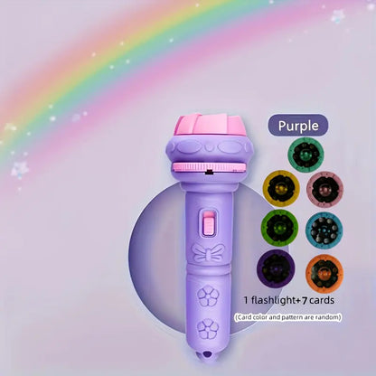 Lampe Projecteur d’Histoires pour Enfants – Jouet Éducatif avec Images Colorées et Veilleuse Ludique