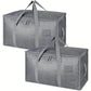 Lot de 2 sacs de rangement grande capacité  Organisation idéale pour vêtements, couettes et linge