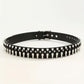 Ceinture Punk Rock Noire avec Rivets Métalliques – Accessoire Mode Gothique et Rock pour Homme et Femme