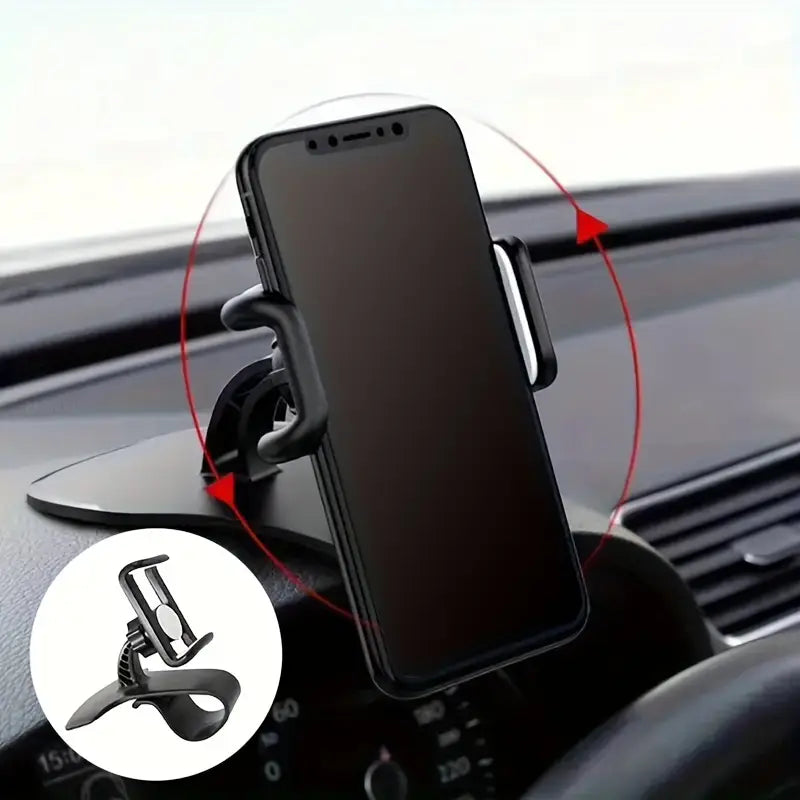 Support Téléphone Voiture Tableau de Bord – Clip Antidérapant Universel, Conduite Sécurisée Mains Libres
