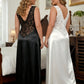Lot de 2 longues nuisettes grande taille avec larges bretelles