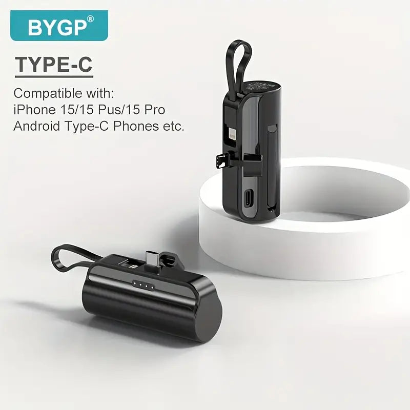 Mini Power Bank 5000mAh – Batterie Externe Compacte avec Charge Rapide et Prise en Main Facile