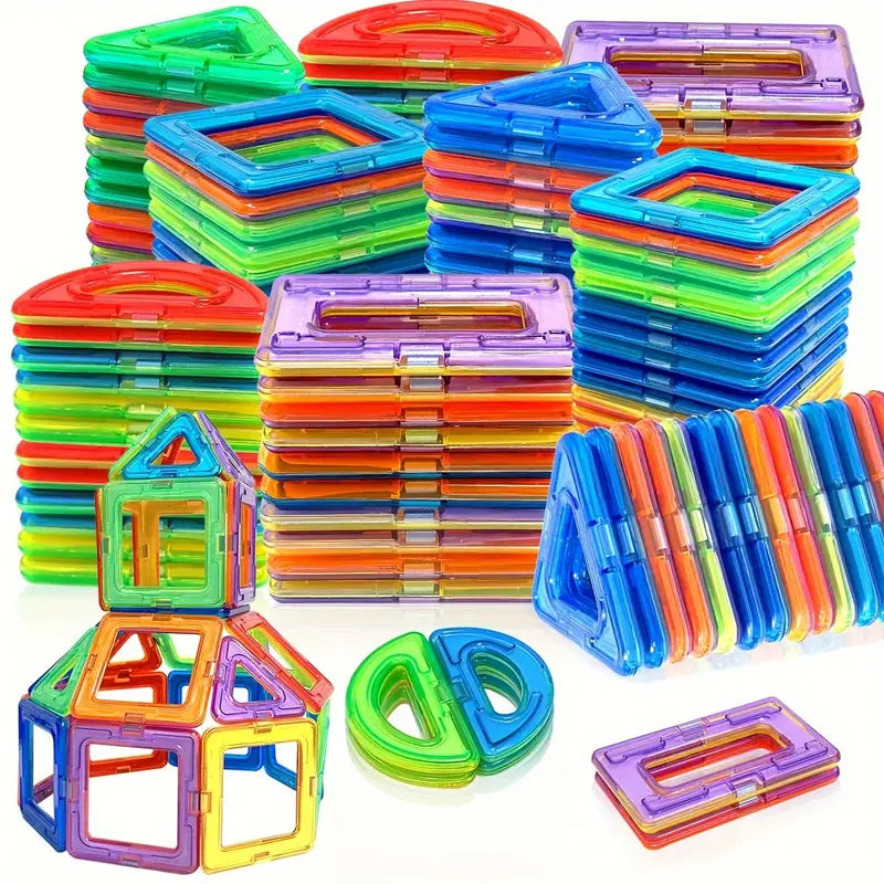Blocs de Construction Magnétiques Colorés – Kit de Formes Géométriques pour Assemblage Créatif et Modélisation