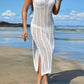 Robe de Plage en Maille Crochet – Tunique Longue Transparente Élégante Été
