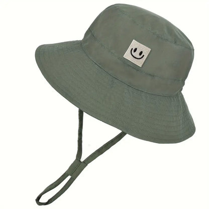 Chapeau de Soleil Anti-UV avec Ficelle de Maintien, coloris Vert