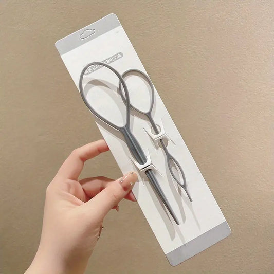 Outils de coiffure – Lot d’anneaux passe-mèches pour tresses et chignons faciles