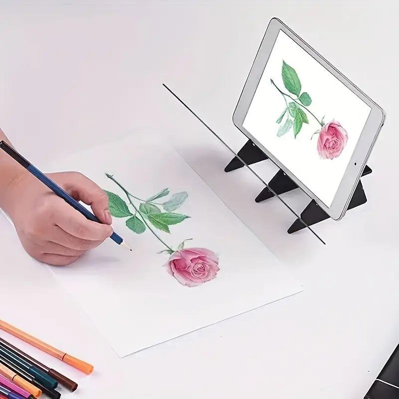 Tablette de Projection pour Dessin – Support de Croquis Transparent Compatible Smartphone