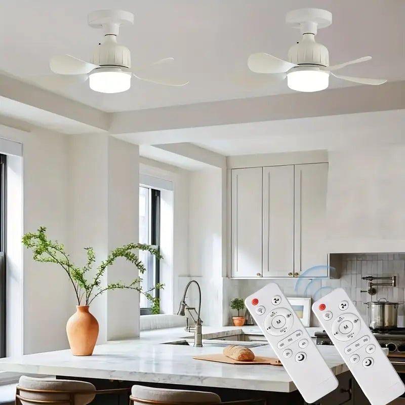 Ventilateur de Plafond avec Lumière LED Intégrée – Design Moderne et Silencieux