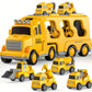 Camion transporteur de véhicules de chantier – Jouet de construction avec mini engins