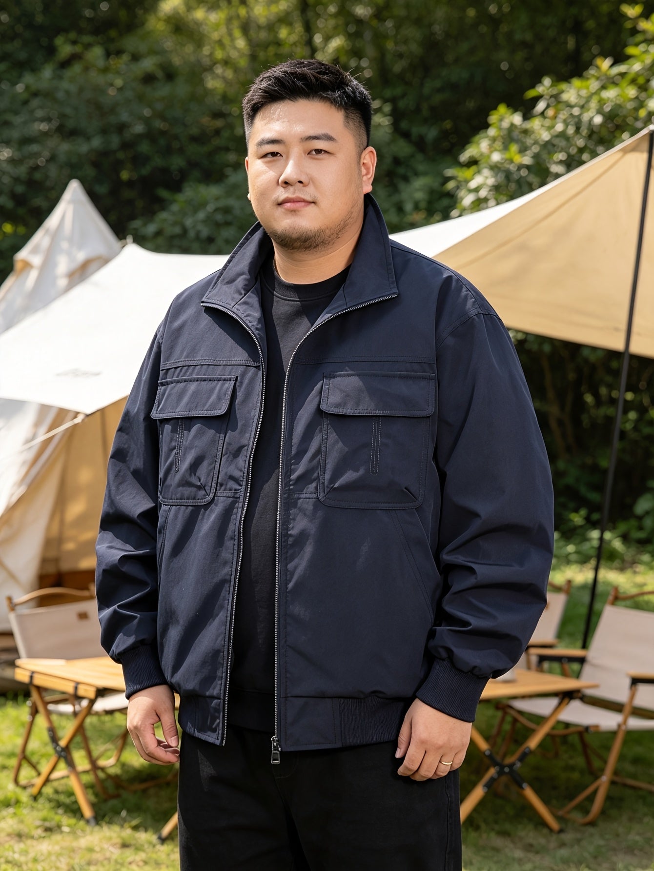 Veste d'extérieur grande taille pour homme