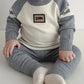 Ensemble Bébé Garçon Hiver en Tricot – Tenue Chaude 2 Pièces Pull et Pantalon Gris