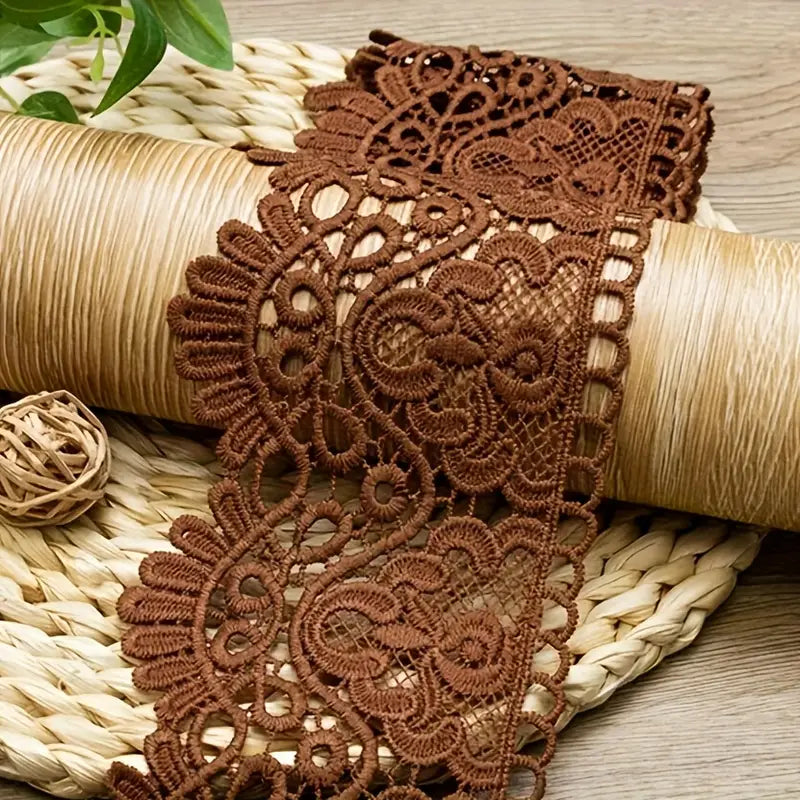 Tissu Dentelle Brodée au Mètre – Élegant et Raffiné pour Robes, Couture, Décoration et DIY