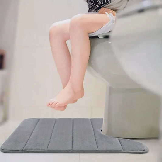 Tapis de Toilette en Mousse à Mémoire de Forme – Antidérapant, Ultra-Doux et Absorbant, Forme U