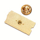 Pin’s Blockbuster rétro – Broche vintage en émail bleu style ticket de cinéma
