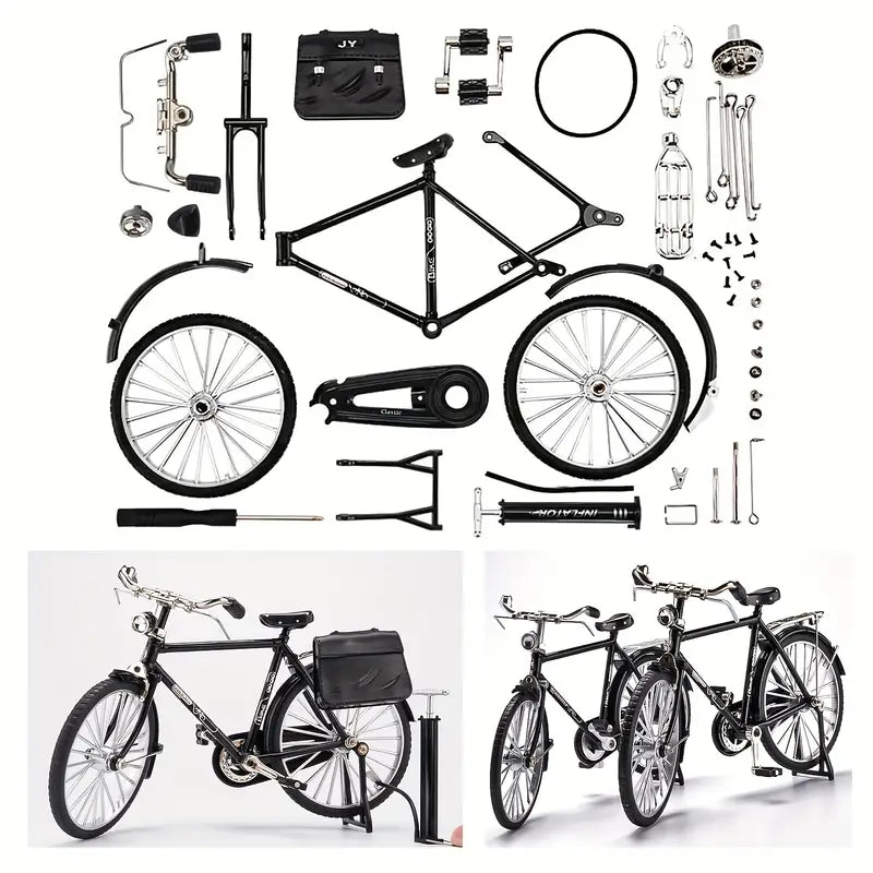 Kit Maquette Vélo 3D en Métal – 51 Pièces à Assembler, Modélisme de Précision pour Passionnés de Construction