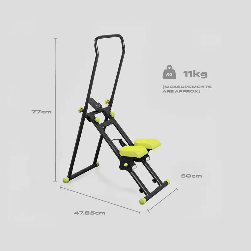 Stepper d’appartement avec guidon – Appareil de fitness cardio pour musculation des jambes et perte de poids
