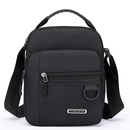 Sac bandoulière homme en cuir PU Mallette compacte multifonction avec poches zippées et design élégant