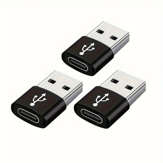 Lot de 2/3 Adaptateurs USB-C vers USB-A – Connecteurs Rapides pour Charge et Transfert de Données