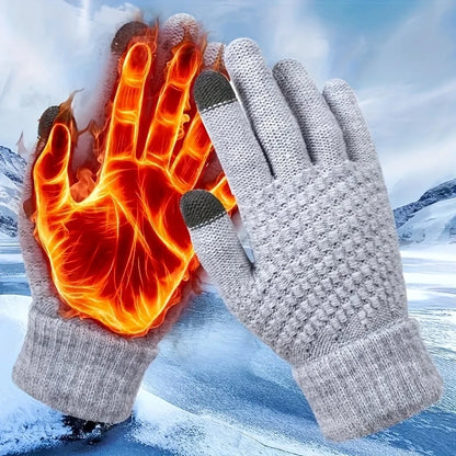 Gants Chauffants Thermiques Hiver, coloris Gris