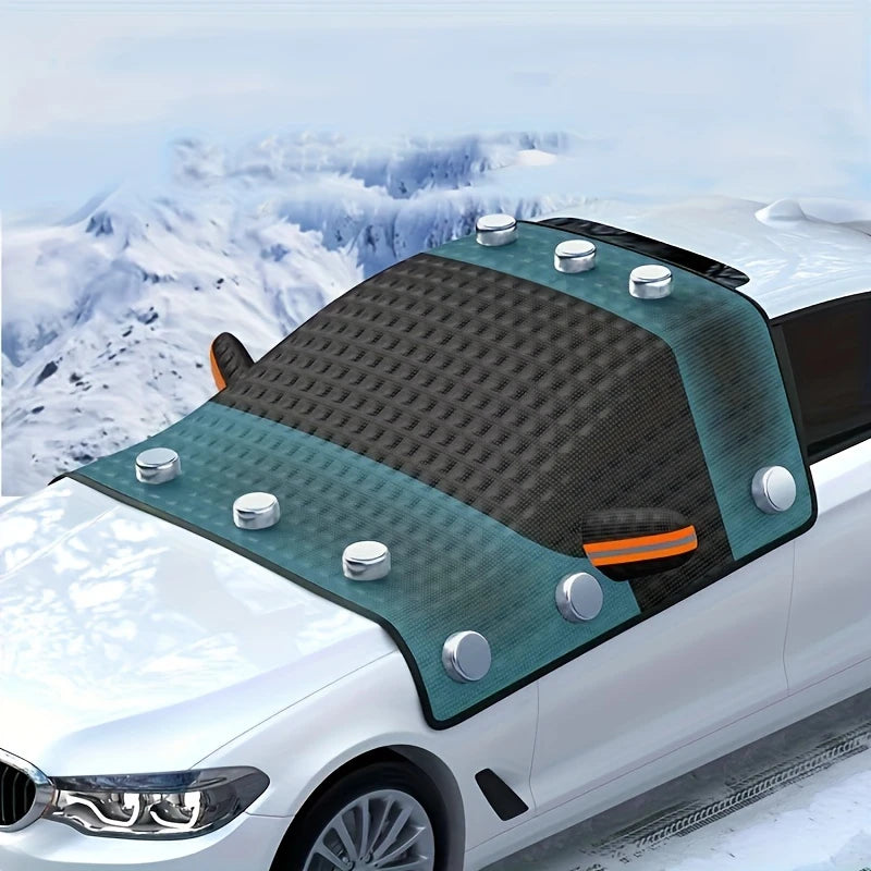 Protection Pare-Brise Voiture Hiver – Couverture Anti-Neige et Givre avec Fixation Sécurisée