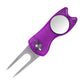 Fourchette de Golf Rétractable avec Marqueur Aimanté, coloris Violet