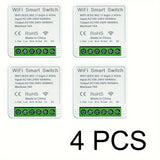 Lot de 1/4 Interrupteurs Connectés Wi-Fi 16A