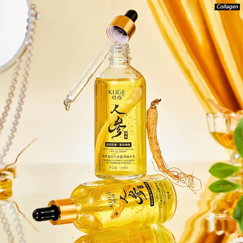 Sérum Visage au Ginseng et Collagène – Éclat Naturel, Anti-Âge & Hydratation Profonde (100 ml)